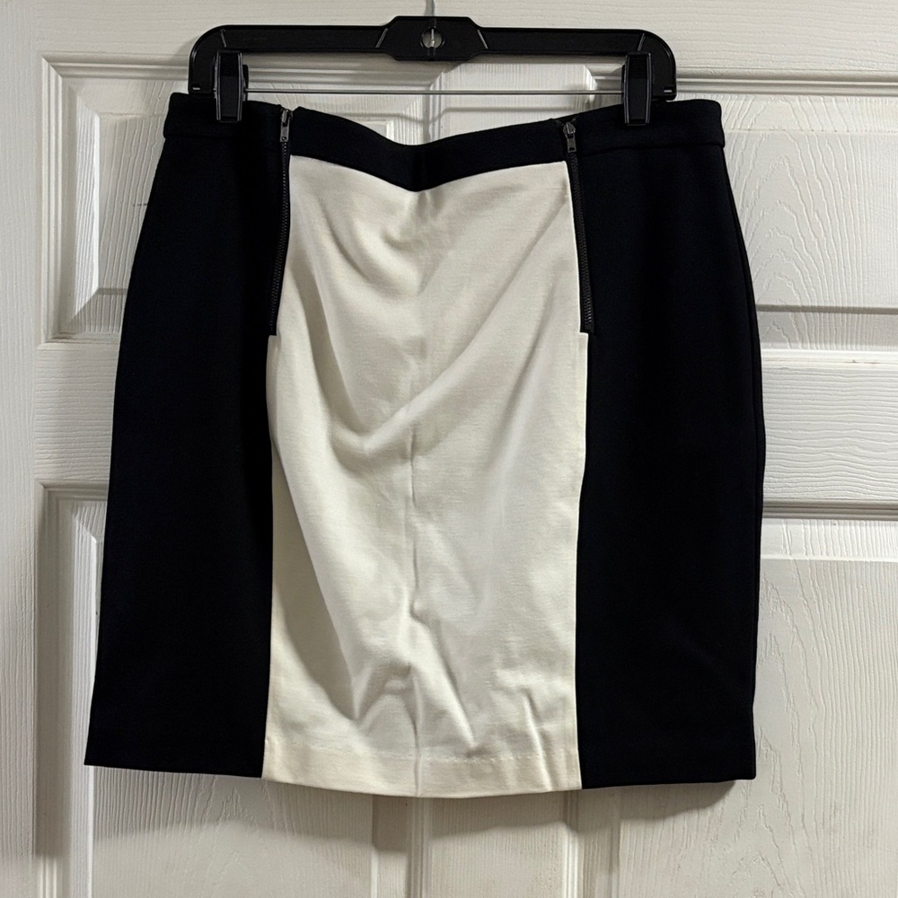 Mango Black and Cream Skirt